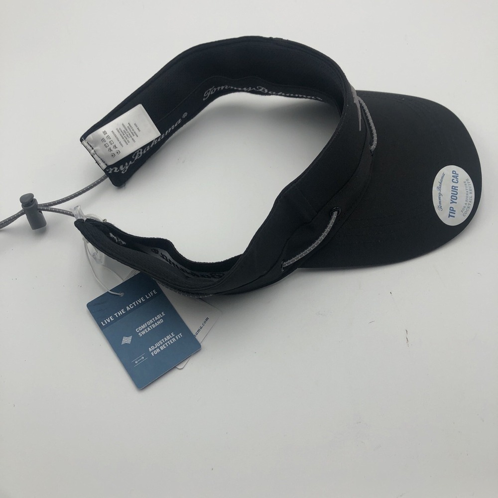 Tommy Bahama Visor Sun Hat Cap Adjustable Black Fishing NWT Visor White Hat NEW - Picture 8 of 16